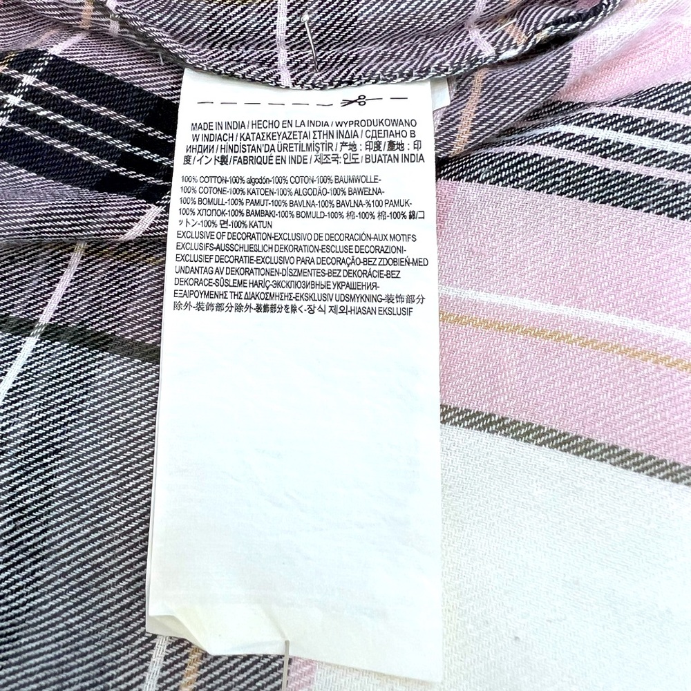 VANS, SMALL (S), FLANNEL LADIES LONG SLEVES SHIRT, BEIGE BASE GREY GREEN LINES - Picture 8 of 13